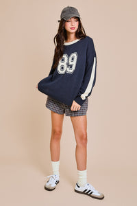 89 Navy Long Sleeve Sweater