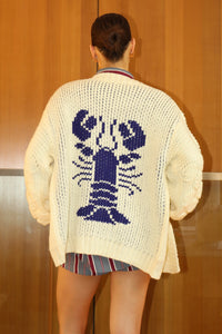 Connecticut Blue Lobster Cardigan