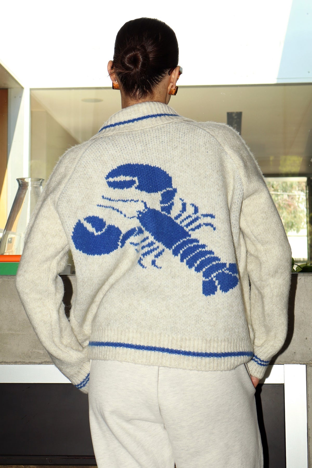 Blue Anchor Sweater Zip Up