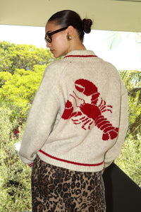 Red Anchor Sweater Zip Up