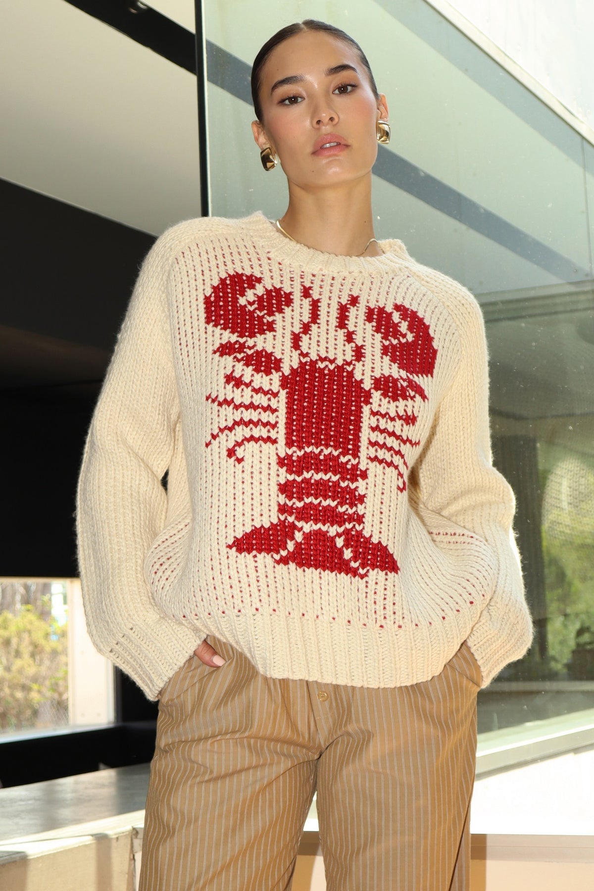 Red Lobster Pullover Sweater