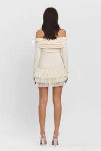 Mila Off The Shoulder Cream Dress