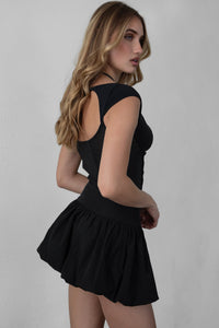 Undercover Black Bubble Mini Skirt