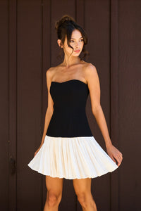 Beauty Within Black and White Mini Dress