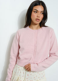 Reagan Pink Basic Cardigan