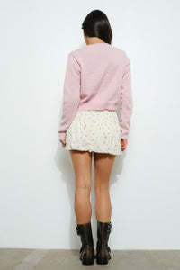 Reagan Pink Basic Cardigan