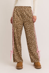 Brooke Leopard Pink Stripe Track Pants