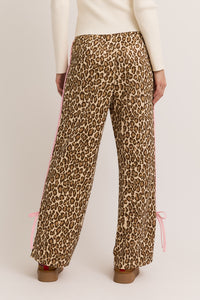 Brooke Leopard Pink Stripe Track Pants