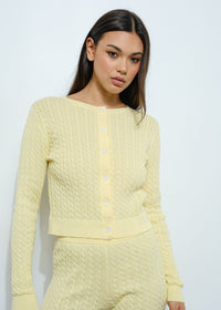 Macey Yellow Knit Cardigan