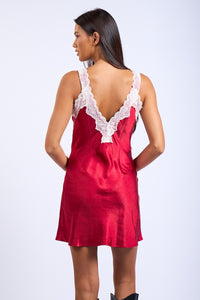 Sheryl Red Lace Mini Dress