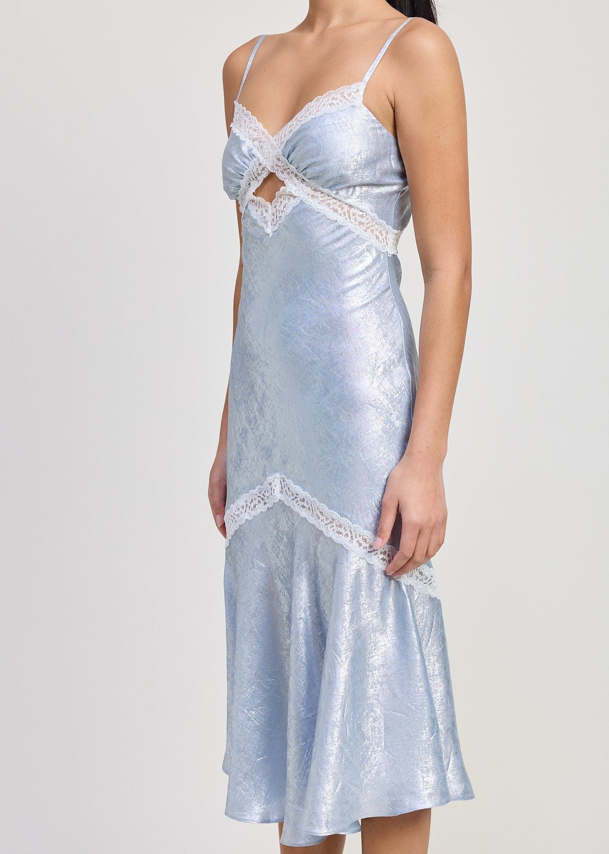 Blue Eyes Lace Midi Dress