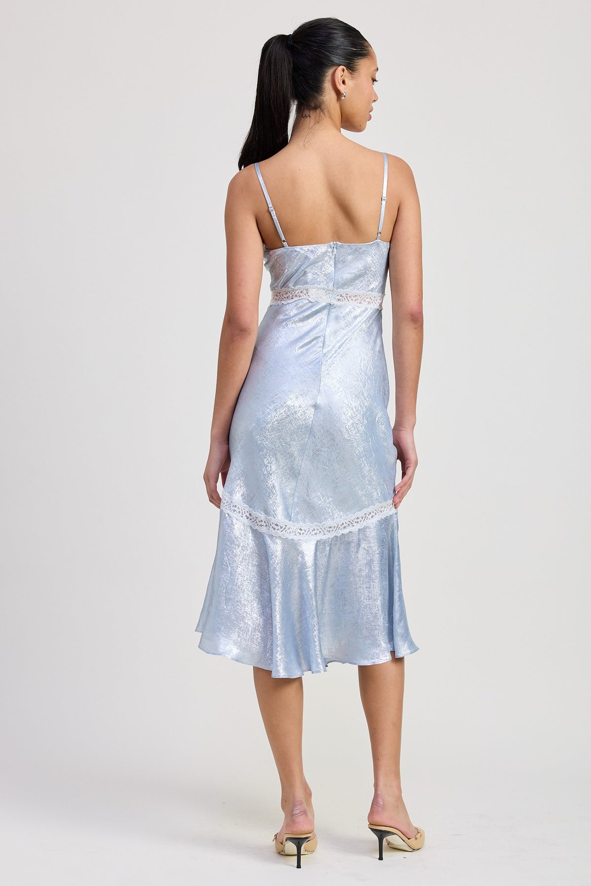 Blue Eyes Lace Midi Dress