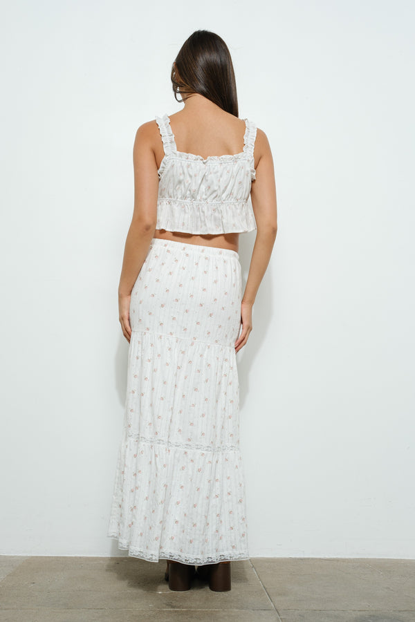 Chessy Floral Tiered Skirt