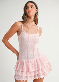 Pippin Pink Bows Knit Mini Dress