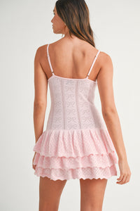 Pippin Pink Bows Knit Mini Dress