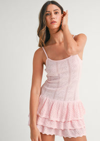 Pippin Pink Bows Knit Mini Dress