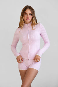 Lyon Pink Sweater Shorts