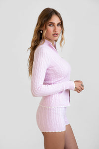 Lyon Pink Sweater Shorts