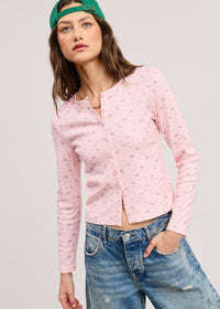 Millie Pink Ditsy Long Sleeve Top
