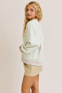 United States Pink Chenille Crewneck