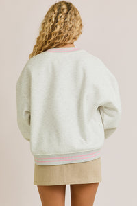 United States Pink Chenille Crewneck
