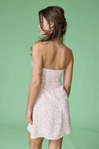 Paulina Pink Floral Mini Dress
