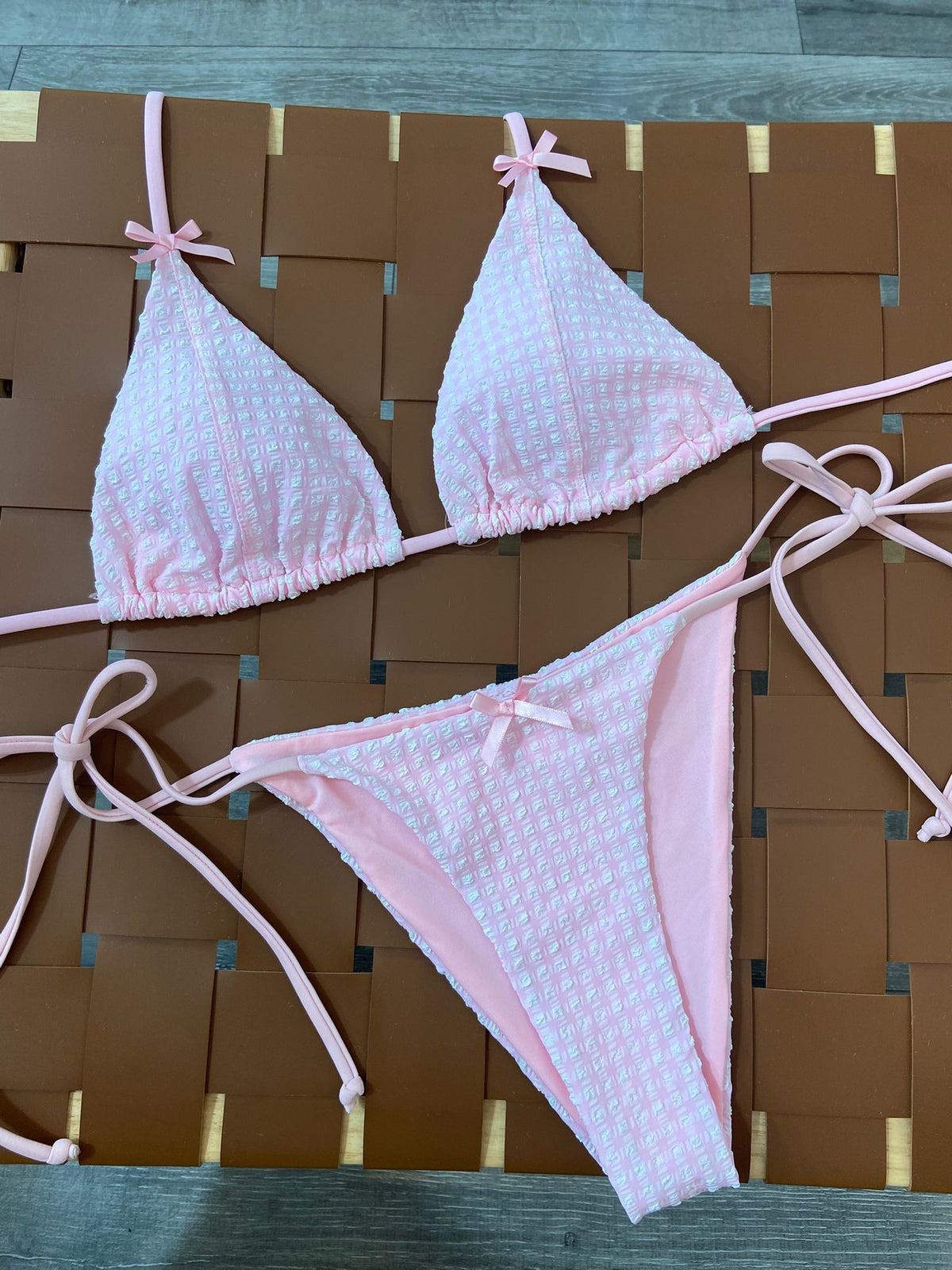 Hampshire Pink Gingham Bikini Set