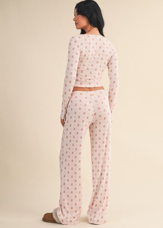 Teddy Bear Pointelle Lounge Pants
