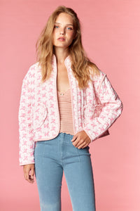 Skye Pink Heart Quilted Jacket