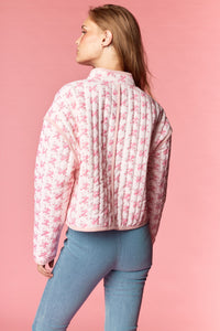 Skye Pink Heart Quilted Jacket