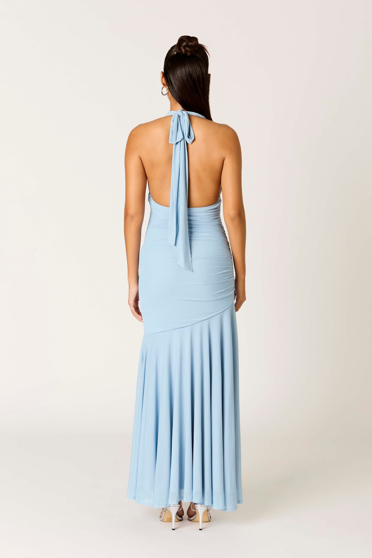Melanie Blue Halter Maxi Dress