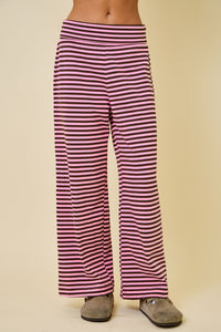 Stacey Brown Striped Pants
