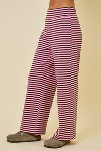 Stacey Brown Striped Pants