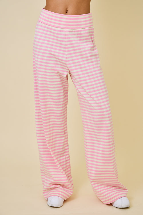 Stacey Pink Striped Pants