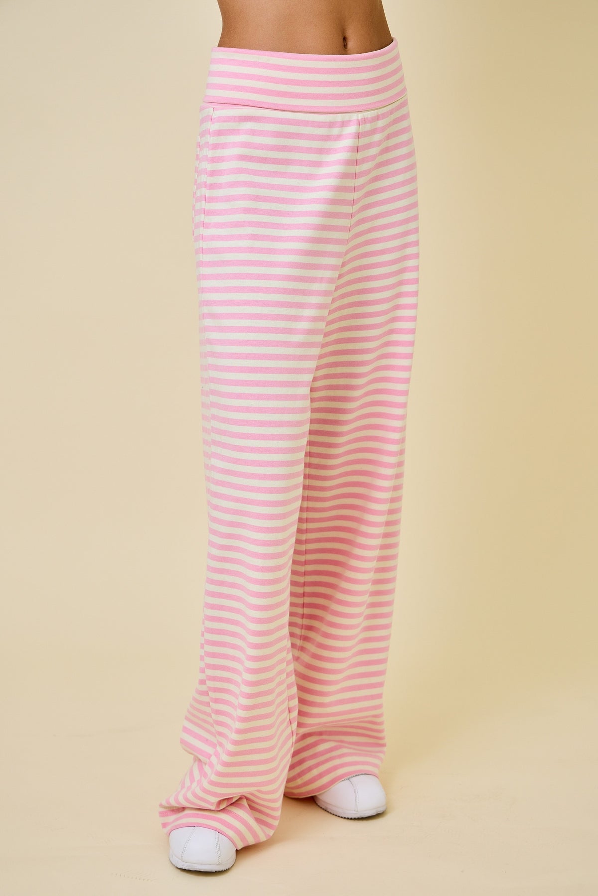 Stacey Pink Striped Pants