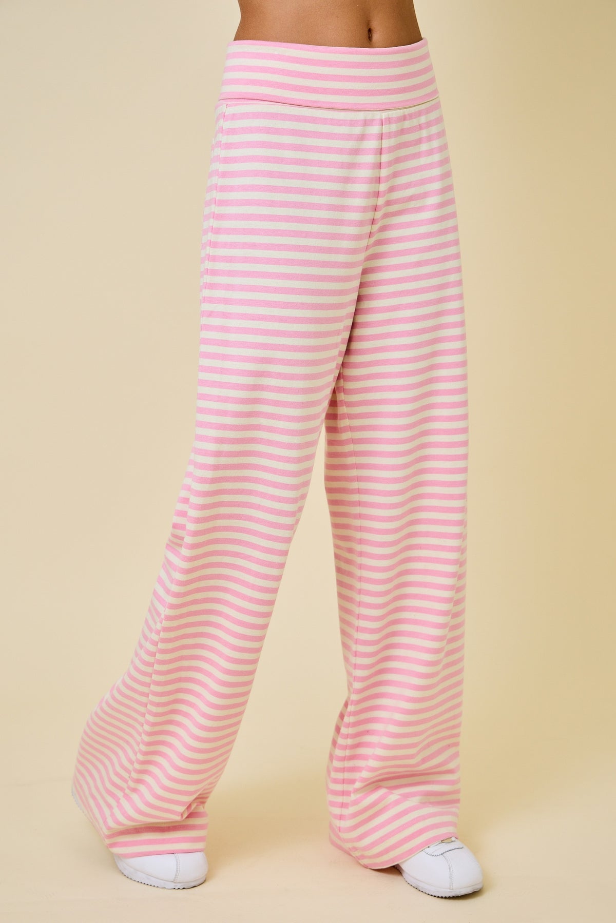 Stacey Pink Striped Pants