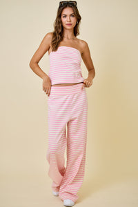 Stacey Pink Striped Pants
