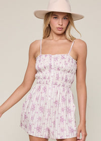 Mallory Purple Floral Romper