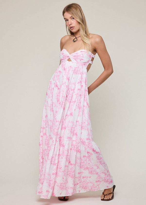 Marielle Pink Maxi Dress