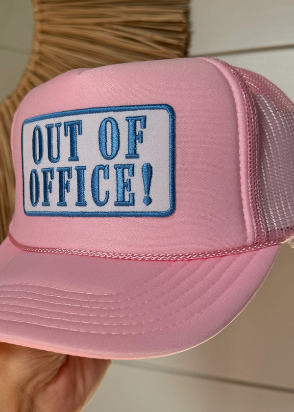 Out of Office Pink Trucker Hat