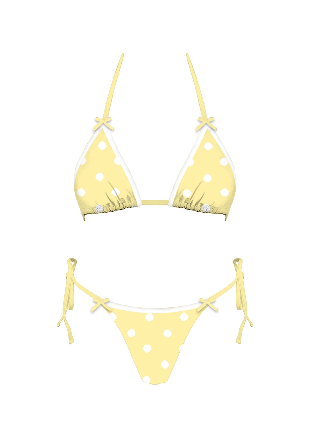Henrietta Yellow Polka Dot Bikini Set