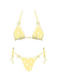Henrietta Yellow Polka Dot Bikini Set