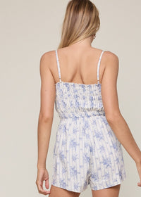 Mallory Blue Floral Romper