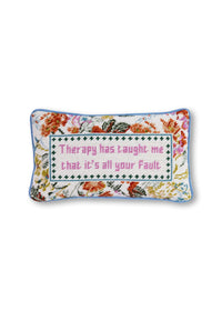 Therapy Needlepoint Pillow