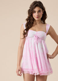 Ronda Orchard Chiffon Mini Dress