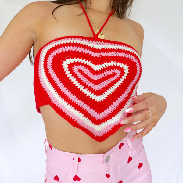 Marie Red Heart Crochet Halter