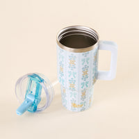 Blue Florals and Bows Tumbler