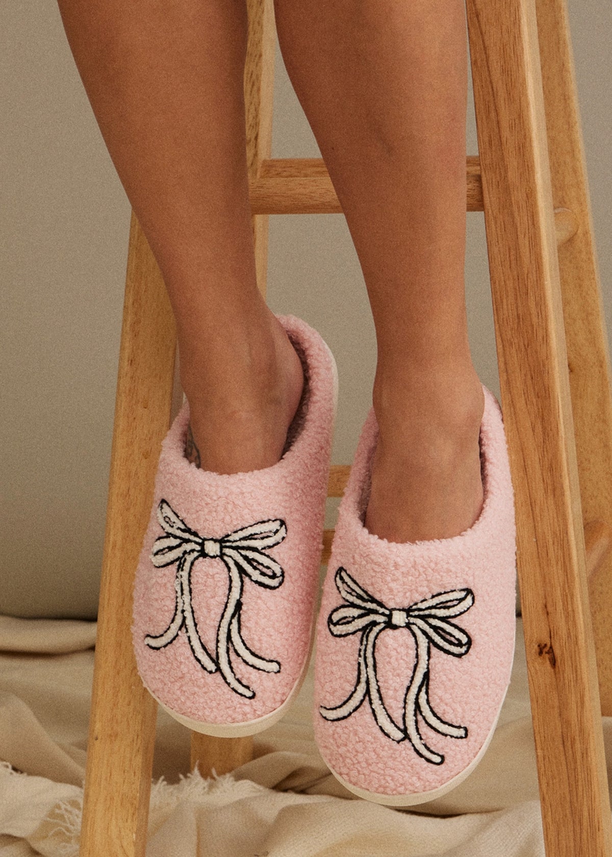 Wrapping Ribbon Pink Slippers