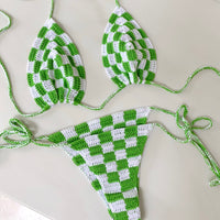 Kia Green Crochet Handmade Bikini Set