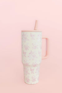 Pink Floral Tumbler